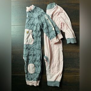 Carhartt Baby Pink and Gray Onesies